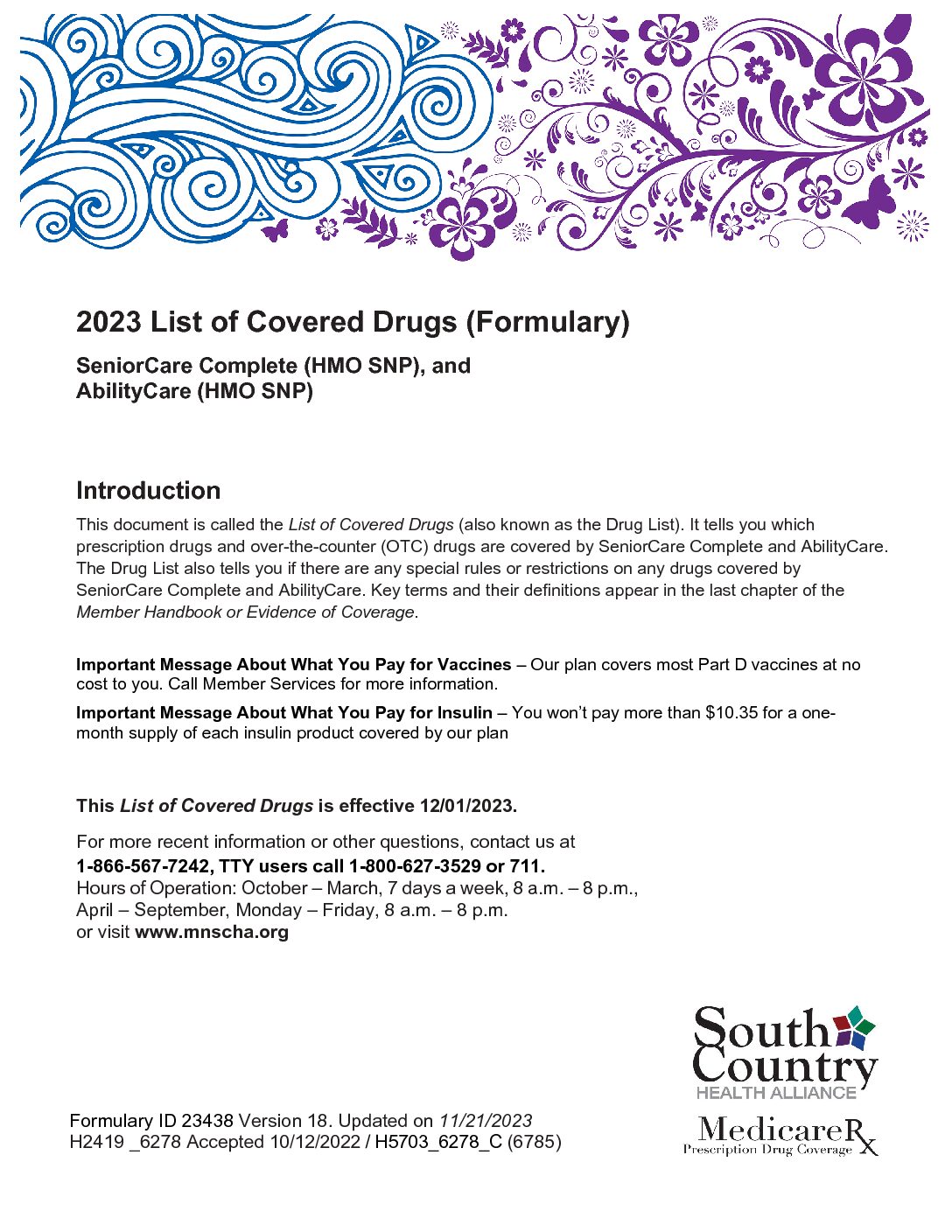 6785 Rid 6785-DrugList – South Country Health Alliance